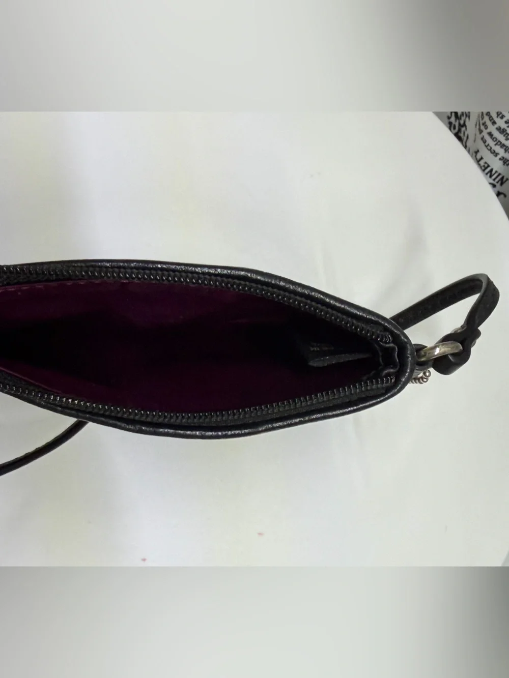 Coach Black & Gray Signature Wristlet Clutch